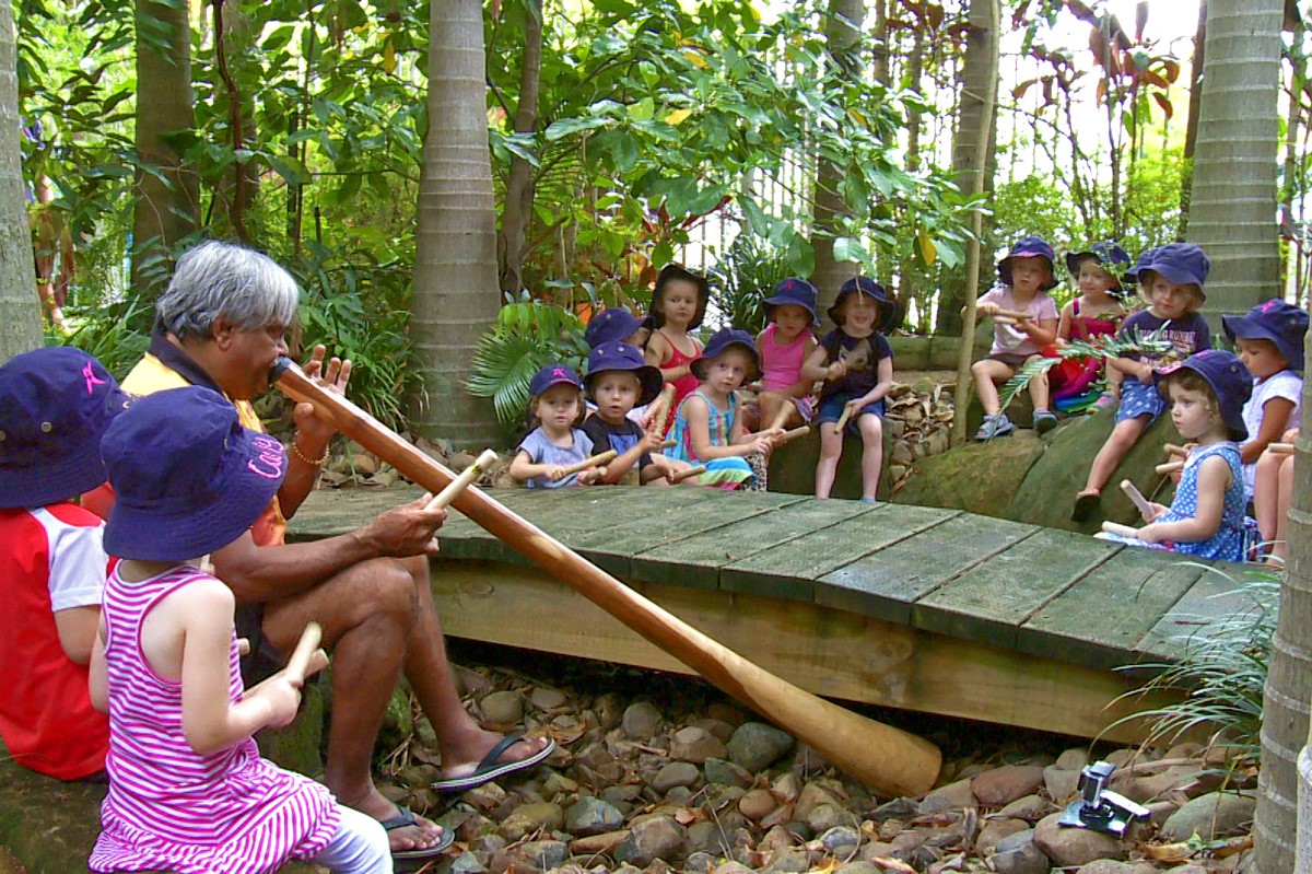 Indigenous music in rainforest